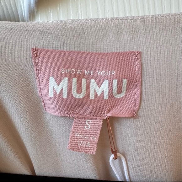 NWT Show Me Your MuMu Audrey Maxi Floral Dress Pink and Cream Small - Picture 9 of 14